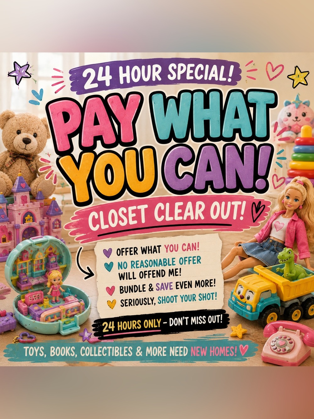 💕 24 HR CLOSET CLEAR OUT – OFFER WHAT YOU CAN! 💕